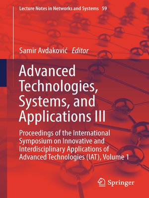 cover image of Advanced Technologies, Systems, and Applications III